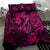 Hawaii Fish Hook Bedding Set Hibiscus Hawaii Tribal Tattoo Pink Version - Wonder Print Shop