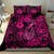 Hawaii Fish Hook Bedding Set Hibiscus Hawaii Tribal Tattoo Pink Version - Wonder Print Shop