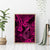 Hawaii Fish Hook Canvas Wall Art Hibiscus Hawaii Tribal Tattoo Pink Version - Wonder Print Shop