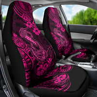 Hawaii Fish Hook Car Seat Cover Hibiscus Hawaii Tribal Tattoo Pink Version - Wonder Print Shop