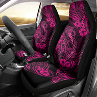 Hawaii Fish Hook Car Seat Cover Hibiscus Hawaii Tribal Tattoo Pink Version - Wonder Print Shop