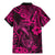 Hawaii Fish Hook Family Matching Mermaid Dress and Hawaiian Shirt Hibiscus Hawaii Tribal Tattoo Pink Version - Wonder Print Shop