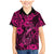 Hawaii Fish Hook Family Matching Mermaid Dress and Hawaiian Shirt Hibiscus Hawaii Tribal Tattoo Pink Version - Wonder Print Shop