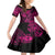 Hawaii Fish Hook Family Matching Puletasi Dress and Hawaiian Shirt Hibiscus Hawaii Tribal Tattoo Pink Version - Wonder Print Shop