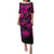 Hawaii Fish Hook Family Matching Puletasi Dress and Hawaiian Shirt Hibiscus Hawaii Tribal Tattoo Pink Version - Wonder Print Shop