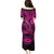 Hawaii Fish Hook Family Matching Puletasi Dress and Hawaiian Shirt Hibiscus Hawaii Tribal Tattoo Pink Version - Wonder Print Shop