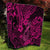 Hawaii Fish Hook Quilt Hibiscus Hawaii Tribal Tattoo Pink Version - Wonder Print Shop