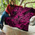 Hawaii Fish Hook Quilt Hibiscus Hawaii Tribal Tattoo Pink Version - Wonder Print Shop