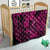 Hawaii Fish Hook Quilt Hibiscus Hawaii Tribal Tattoo Pink Version - Wonder Print Shop