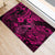 Hawaii Fish Hook Rubber Doormat Hibiscus Hawaii Tribal Tattoo Pink Version - Wonder Print Shop