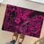 Hawaii Fish Hook Rubber Doormat Hibiscus Hawaii Tribal Tattoo Pink Version - Wonder Print Shop