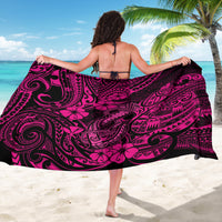 Hawaii Fish Hook Sarong Hibiscus Hawaii Tribal Tattoo Pink Version - Wonder Print Shop