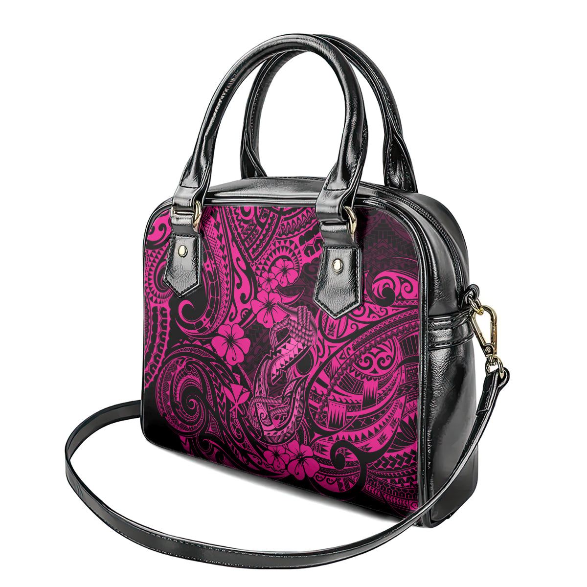 hawaii-fish-hook-shoulder-handbag-hibiscus-hawaii-tribal-tattoo-pink-version