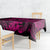 Hawaii Fish Hook Tablecloth Hibiscus Hawaii Tribal Tattoo Pink Version - Wonder Print Shop