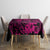 Hawaii Fish Hook Tablecloth Hibiscus Hawaii Tribal Tattoo Pink Version - Wonder Print Shop