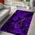 Hawaii Fish Hook Area Rug Hibiscus Hawaii Tribal Tattoo Purple Version - Wonder Print Shop