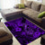 Hawaii Fish Hook Area Rug Hibiscus Hawaii Tribal Tattoo Purple Version - Wonder Print Shop