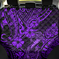 Hawaii Fish Hook Back Car Seat Cover Hibiscus Hawaii Tribal Tattoo Purple Version - Wonder Print Shop