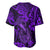 Hawaii Fish Hook Baseball Jersey Hibiscus Hawaii Tribal Tattoo Purple Version - Wonder Print Shop