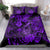 Hawaii Fish Hook Bedding Set Hibiscus Hawaii Tribal Tattoo Purple Version - Wonder Print Shop