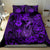 Hawaii Fish Hook Bedding Set Hibiscus Hawaii Tribal Tattoo Purple Version - Wonder Print Shop