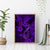 Hawaii Fish Hook Canvas Wall Art Hibiscus Hawaii Tribal Tattoo Purple Version - Wonder Print Shop