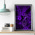 Hawaii Fish Hook Canvas Wall Art Hibiscus Hawaii Tribal Tattoo Purple Version - Wonder Print Shop