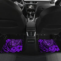 Hawaii Fish Hook Car Mats Hibiscus Hawaii Tribal Tattoo Purple Version - Wonder Print Shop