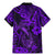 Hawaii Fish Hook Family Matching Mermaid Dress and Hawaiian Shirt Hibiscus Hawaii Tribal Tattoo Purple Version - Wonder Print Shop