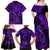 Hawaii Fish Hook Family Matching Off Shoulder Maxi Dress and Hawaiian Shirt Hibiscus Hawaii Tribal Tattoo Purple Version - Wonder Print Shop