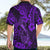 Hawaii Fish Hook Hawaiian Shirt Hibiscus Hawaii Tribal Tattoo Purple Version - Wonder Print Shop