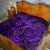 Hawaii Fish Hook Quilt Hibiscus Hawaii Tribal Tattoo Purple Version - Wonder Print Shop