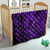 Hawaii Fish Hook Quilt Hibiscus Hawaii Tribal Tattoo Purple Version - Wonder Print Shop