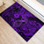 Hawaii Fish Hook Rubber Doormat Hibiscus Hawaii Tribal Tattoo Purple Version - Wonder Print Shop