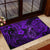 Hawaii Fish Hook Rubber Doormat Hibiscus Hawaii Tribal Tattoo Purple Version - Wonder Print Shop