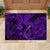 Hawaii Fish Hook Rubber Doormat Hibiscus Hawaii Tribal Tattoo Purple Version - Wonder Print Shop