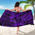 Hawaii Fish Hook Sarong Hibiscus Hawaii Tribal Tattoo Purple Version - Wonder Print Shop