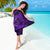 Hawaii Fish Hook Sarong Hibiscus Hawaii Tribal Tattoo Purple Version - Wonder Print Shop