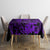 Hawaii Fish Hook Tablecloth Hibiscus Hawaii Tribal Tattoo Purple Version - Wonder Print Shop