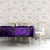Hawaii Fish Hook Tablecloth Hibiscus Hawaii Tribal Tattoo Purple Version - Wonder Print Shop