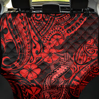Hawaii Fish Hook Back Car Seat Cover Hibiscus Hawaii Tribal Tattoo Red Version - Wonder Print Shop