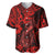 Hawaii Fish Hook Baseball Jersey Hibiscus Hawaii Tribal Tattoo Red Version - Wonder Print Shop