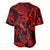 Hawaii Fish Hook Baseball Jersey Hibiscus Hawaii Tribal Tattoo Red Version - Wonder Print Shop