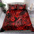 Hawaii Fish Hook Bedding Set Hibiscus Hawaii Tribal Tattoo Red Version - Wonder Print Shop