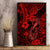 Hawaii Fish Hook Canvas Wall Art Hibiscus Hawaii Tribal Tattoo Red Version - Wonder Print Shop