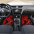 Hawaii Fish Hook Car Mats Hibiscus Hawaii Tribal Tattoo Red Version - Wonder Print Shop