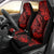 Hawaii Fish Hook Car Seat Cover Hibiscus Hawaii Tribal Tattoo Red Version - Wonder Print Shop