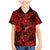 Hawaii Fish Hook Family Matching Mermaid Dress and Hawaiian Shirt Hibiscus Hawaii Tribal Tattoo Red Version - Wonder Print Shop