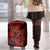 Hawaii Fish Hook Luggage Cover Hibiscus Hawaii Tribal Tattoo Red Version - Wonder Print Shop