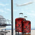 Hawaii Fish Hook Luggage Cover Hibiscus Hawaii Tribal Tattoo Red Version - Wonder Print Shop